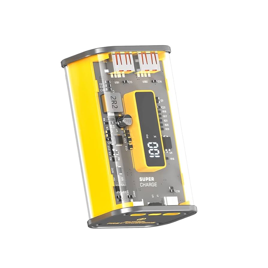 Amazon | 【2023新登場 透明シェル】モバイルバッテリー 大容量